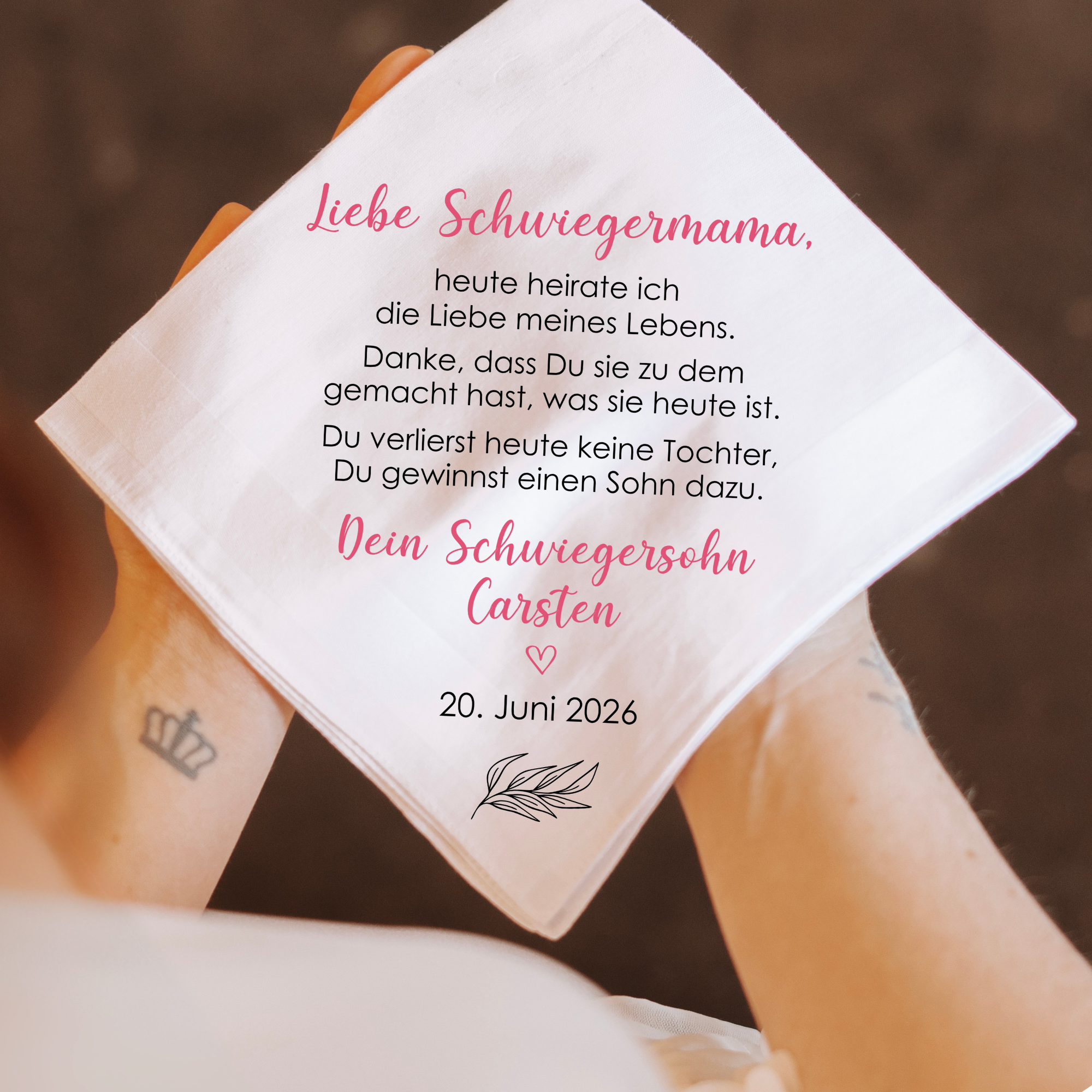 Stofftaschentuch "Schwiegermama" von Schwiegersohn