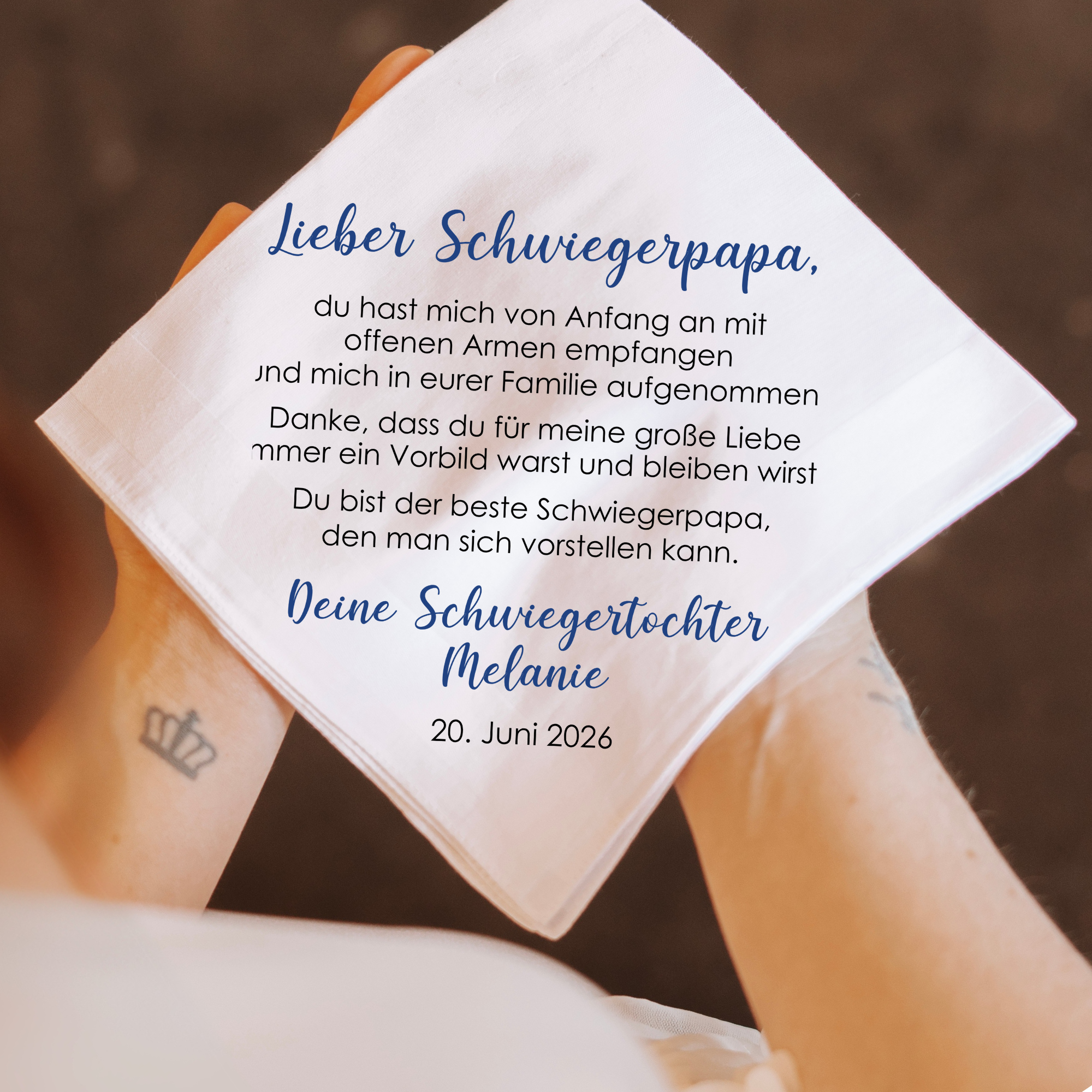 Stofftaschentuch "Schwiegerpapa"