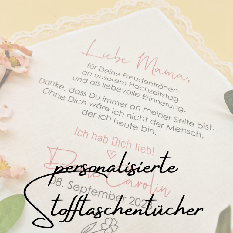 Personalisierte Stofftaschentücher