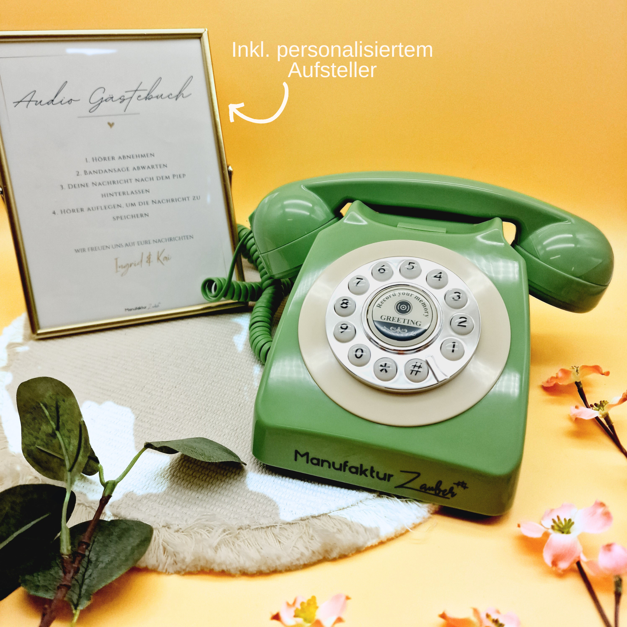 Audio-Gästebuch mieten | Retro Grün