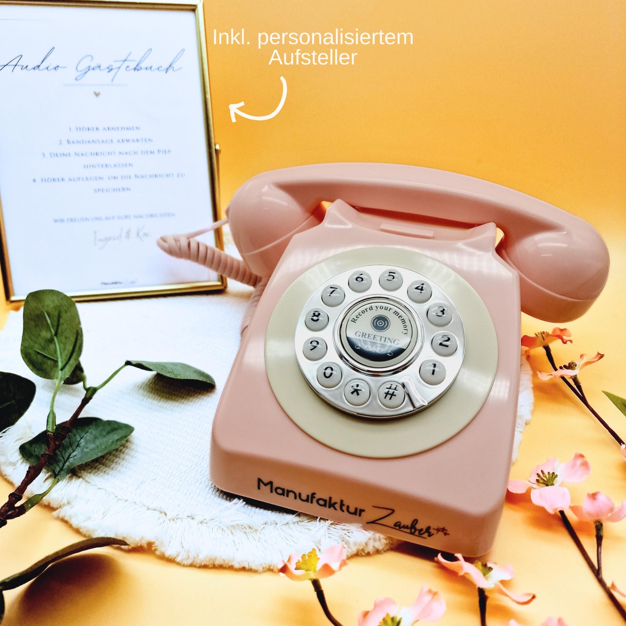Audio-Gästebuch mieten | Retro Rosa