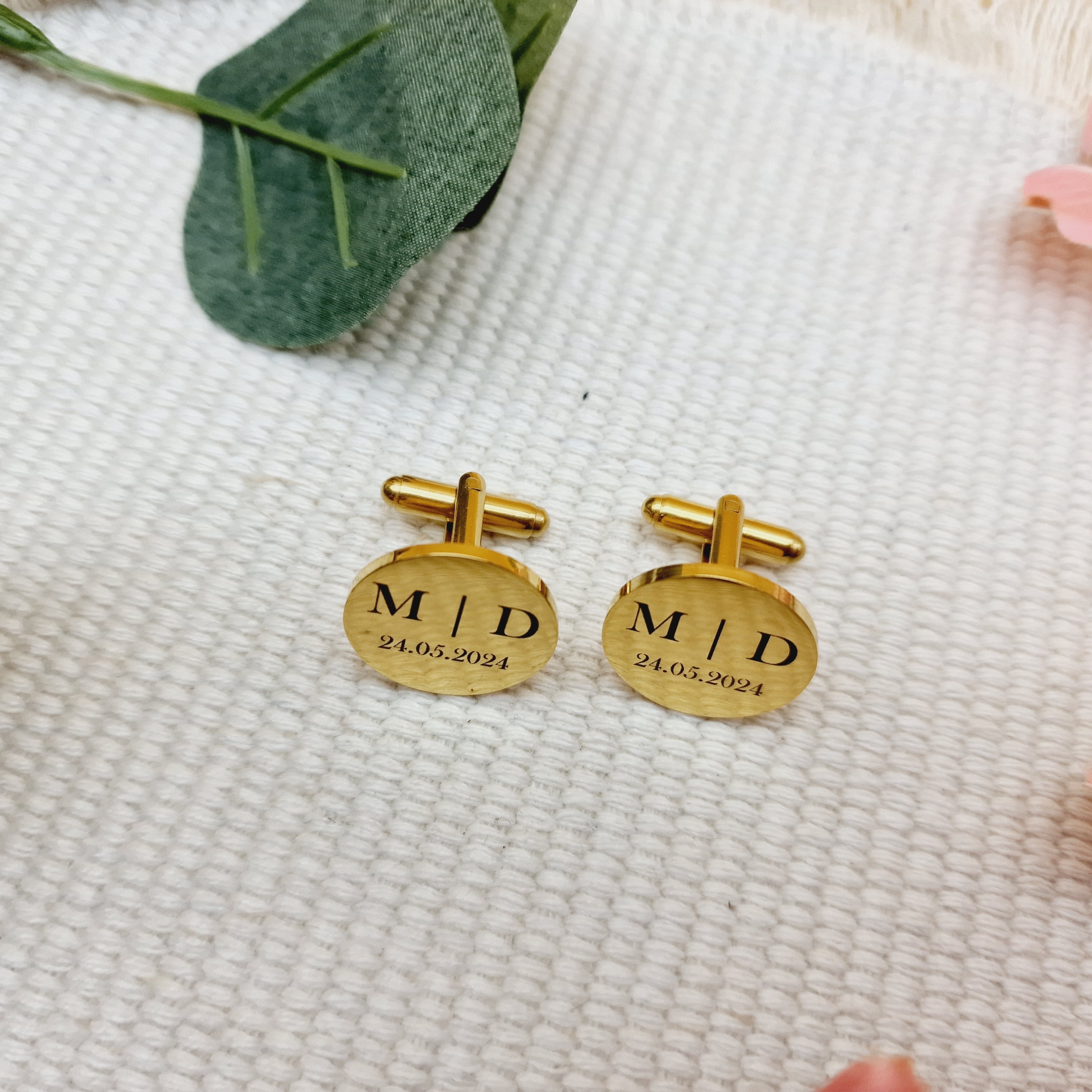 Manschettenknöpfe Initialen Blockschrift