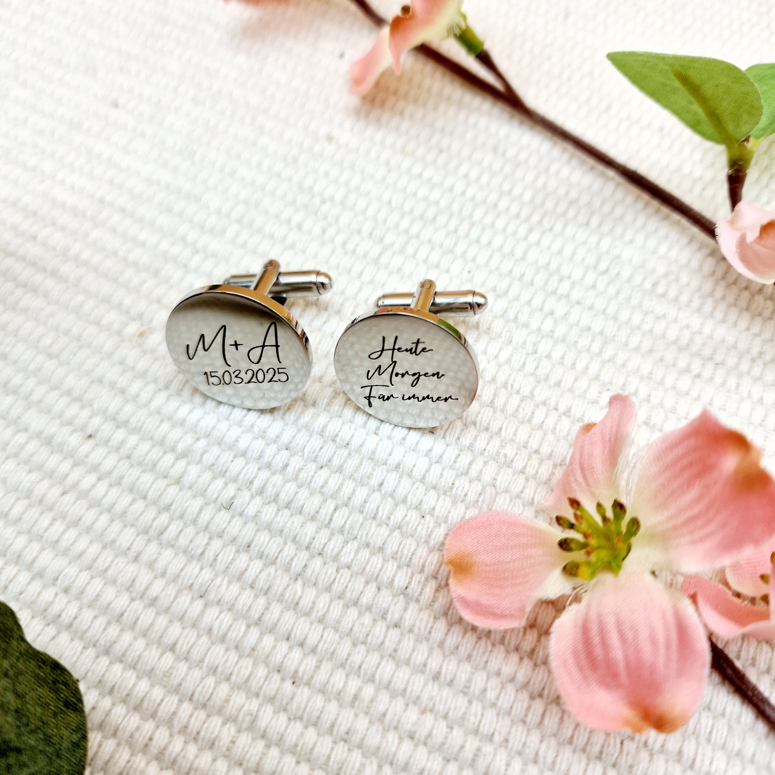 Manschettenknöpfe Wunschtext