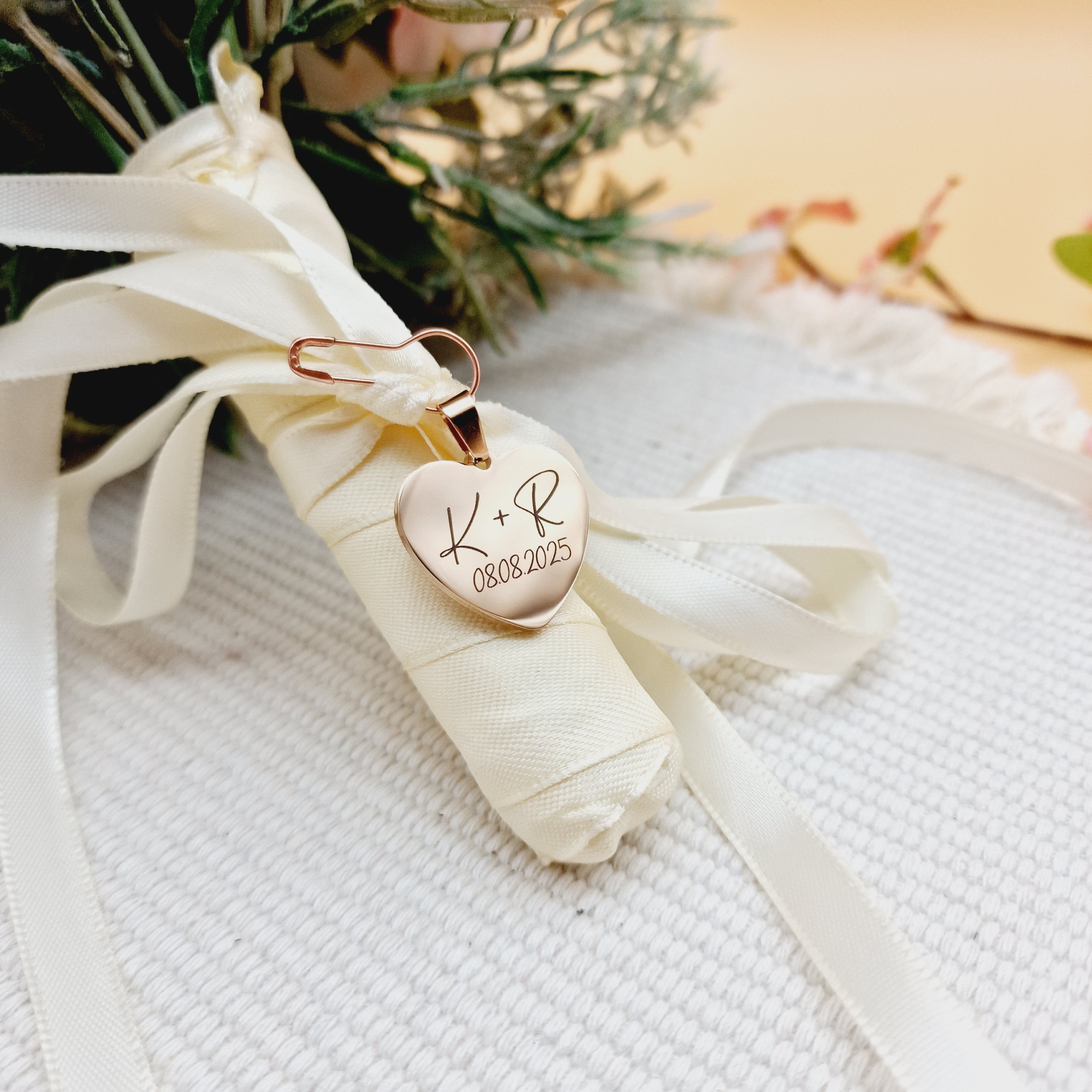 Brautstrauß Anhänger Initial