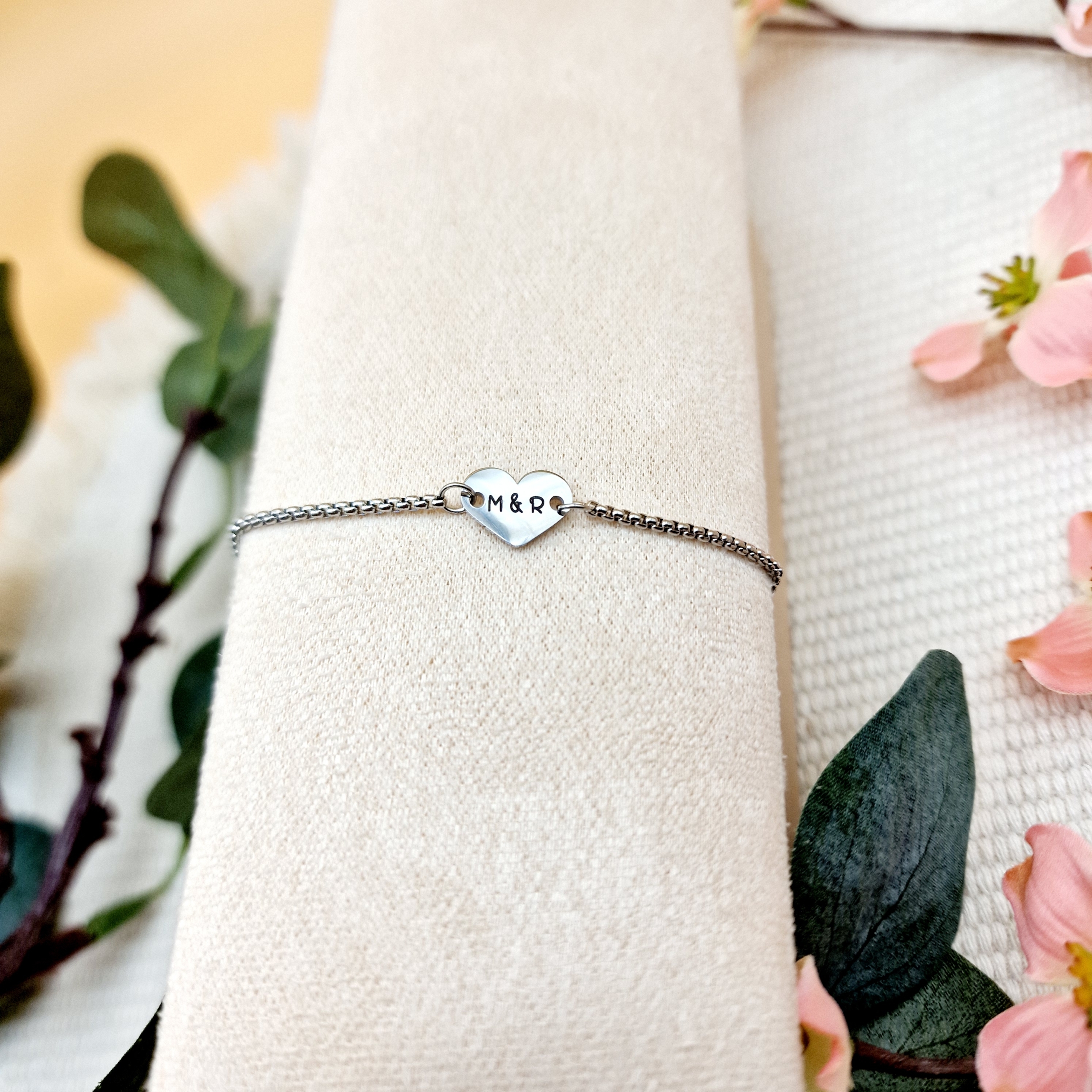 Armband Herz klein | Initial doppel