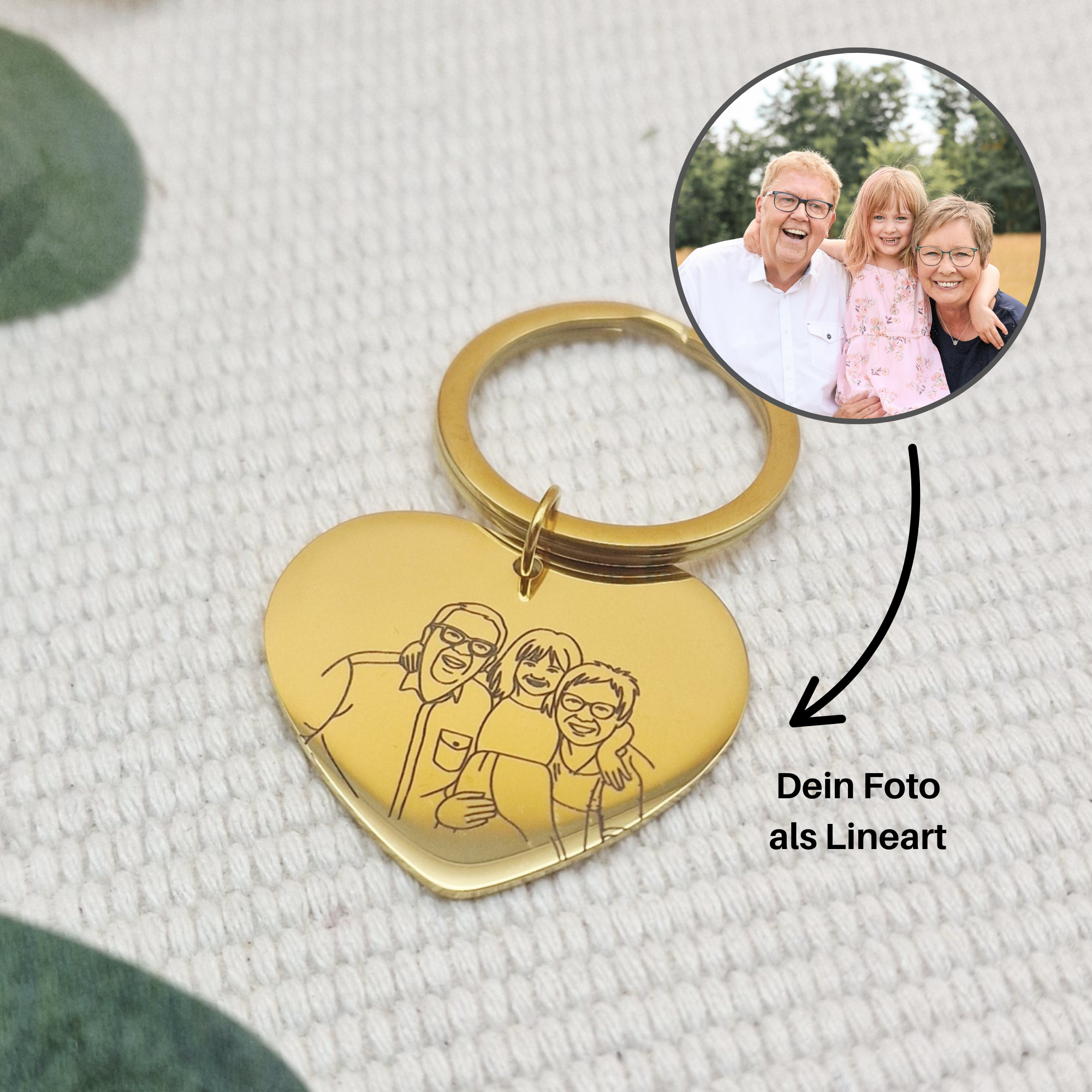 Schlüsselanhänger Herz | Lineart