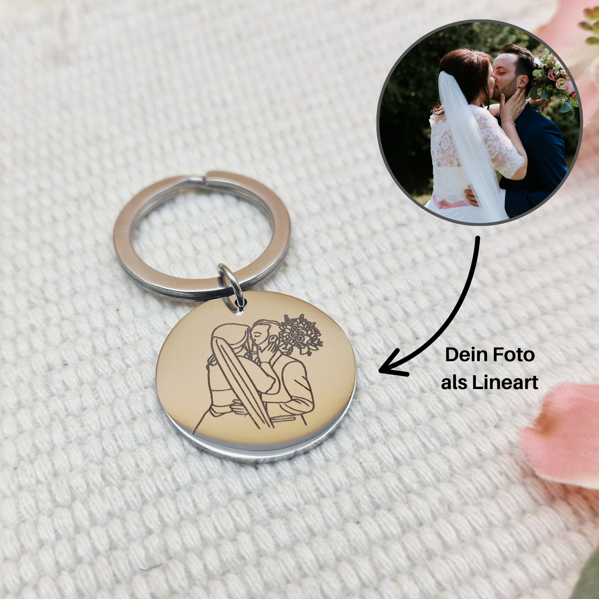 Schlüsselanhänger Rund | Lineart
