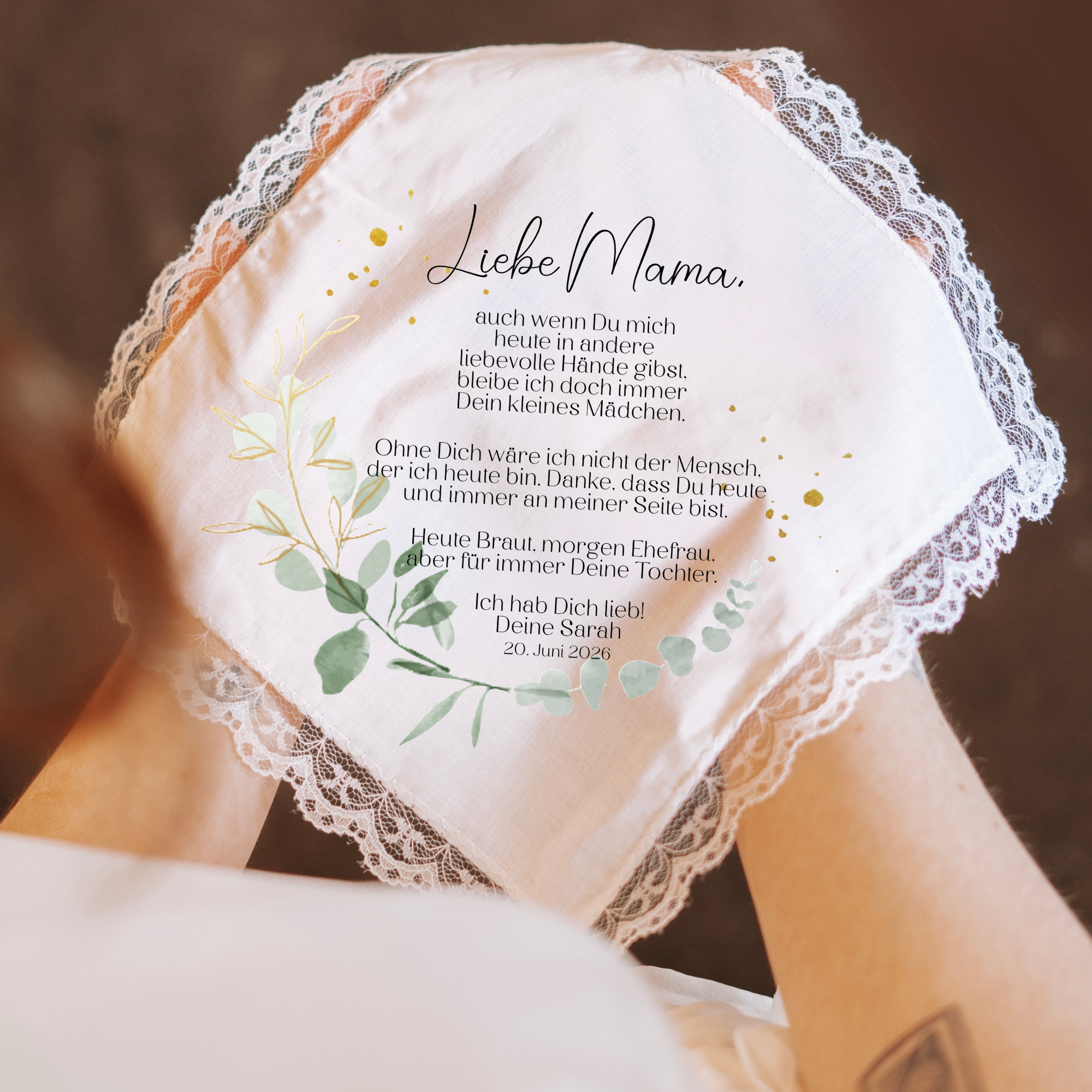 Stofftaschentuch Eukalyptus | Mama